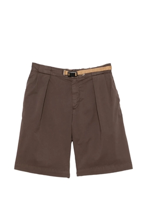 White Sand belted pleated shorts - Brown