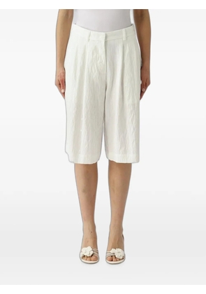 MeimeiJ pleated crinkled-effect shorts - White
