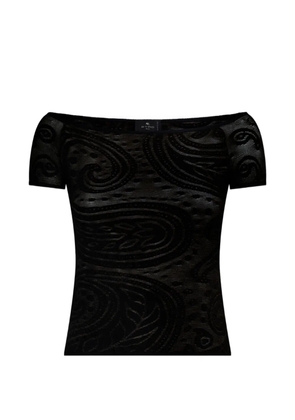 ETRO paisley jacquard sweater - Black