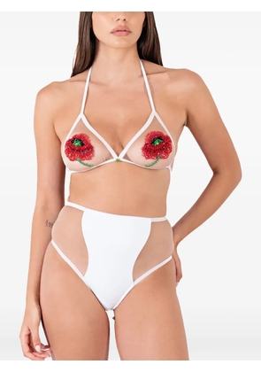 Mazzei bead-embellished bikini set (set of three) - White