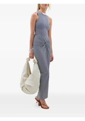 Silvia Tcherassi Leni knot-detail striped maxi dress - Blue