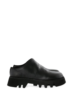 Guidi chunky-sole mules - Black
