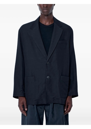 ssstein notched-lapel button-fastening blazer - Black