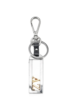 Prada Pre-Owned Letters leather key chain - Silver