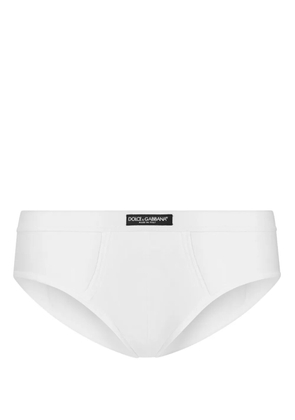 Dolce & Gabbana logo-patch briefs - White