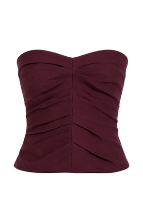 The Sei pleated strapless bustier - Purple