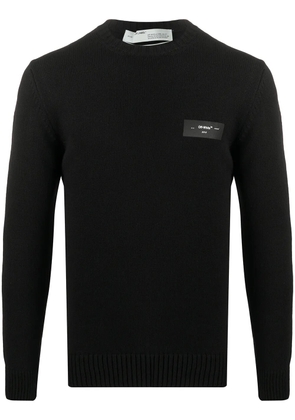 Off-White logo printed jumper - Black