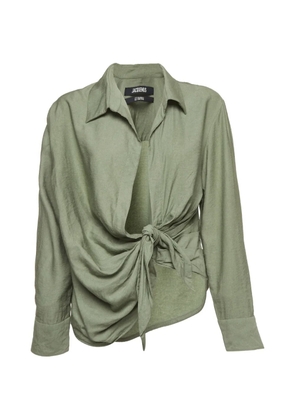 Jacquemus Pre-Owned Bahia draped shirt - Green