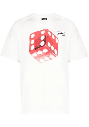 SAINT MXXXXXX graphic-print long-sleeve T-shirt - White