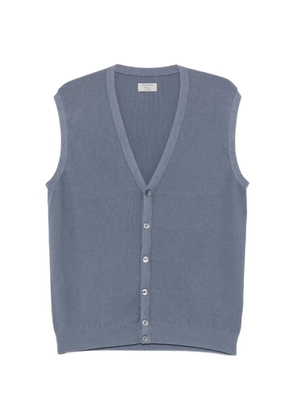 Gran Sasso V-neck button-up vest - Blue