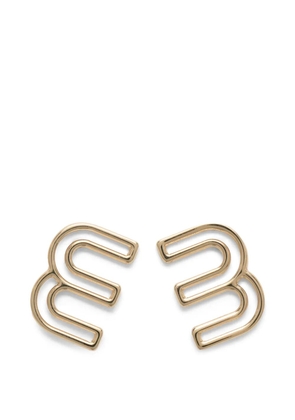 Miu Miu logo-plaque earrings - Gold