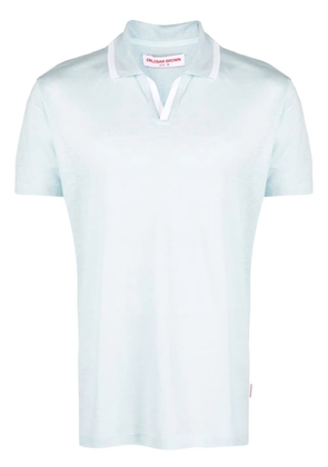 Orlebar Brown Felix linen piqué polo shirt - Blue