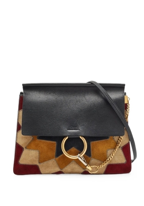 Chloé Pre-Owned medium Faye patchwork shoulder bag - Black