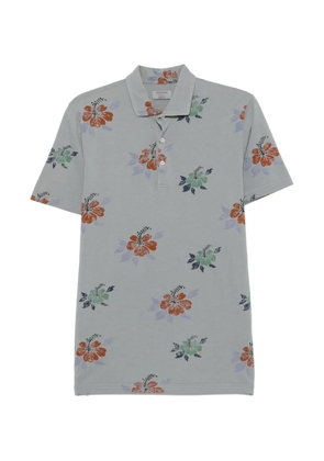 Gran Sasso floral-print polo shirt - Grey