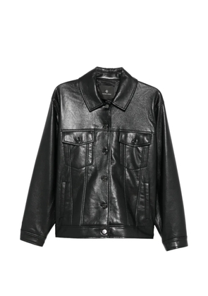 ANINE BING buttoned leather jacket - Black