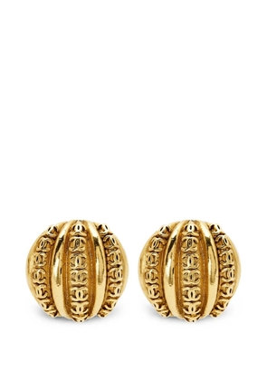 CHANEL Pre-Owned CC interlocking clip-on earrings - Gold