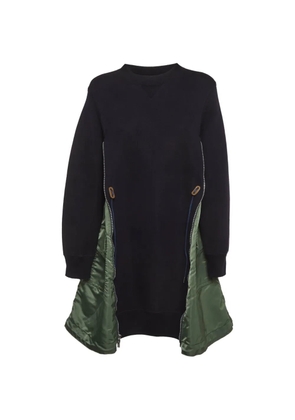 sacai paneled jersey mini dress - Black