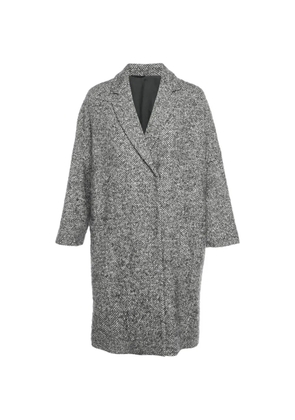 Brunello Cucinelli Vintage herringbone oversized coat - Grey
