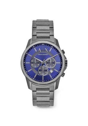 Armani Exchange Banks stainless-steel 44mm watch - Blue