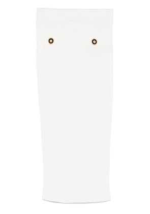 Balmain ribbed midi skirt - White
