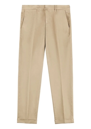 Fay stretch-cotton cropped trousers - Neutrals