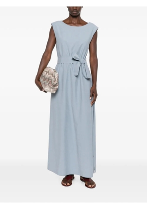 MOUTAKI belted sleeveless maxi dress - Blue