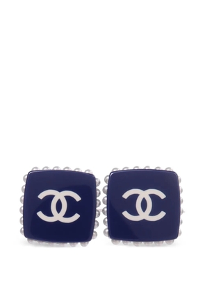 CHANEL Pre-Owned CC faux-pearl earrings - Silver