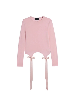 Simone Rocha bow-detail long-sleeve T-shirt - Pink
