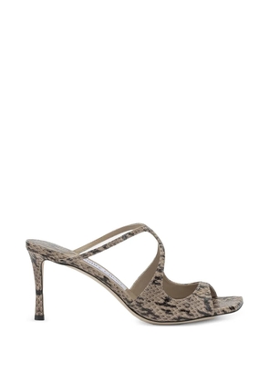 Jimmy Choo Anise snakeskin-effect sandals - Neutrals