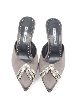 Manolo Blahnik Bambimu crystal-embellished sandals - Grey