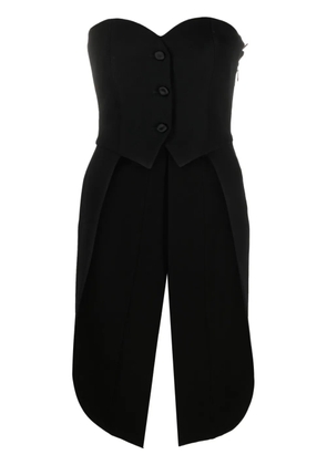 Moschino asymmetric virgin-wool top - Black