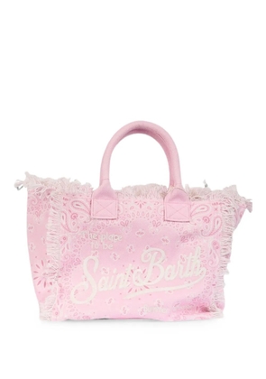 MC2 Saint Barth Colette bandana-print frayed tote bag - Pink
