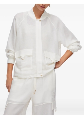 LIU JO mesh bomber jacket - Neutrals
