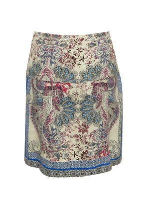 Etro Pre-Owned floral-print mini skirt - Neutrals