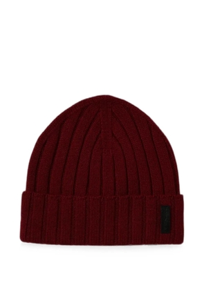 Emporio Armani ribbed-knit beanie hat - Red