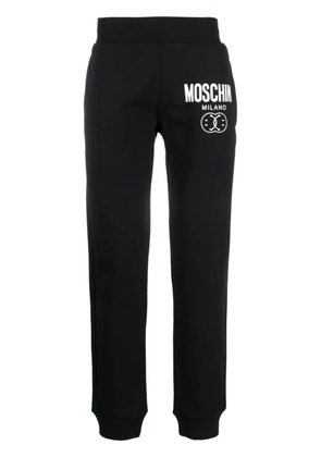 Moschino logo-print cotton track trousers - Black