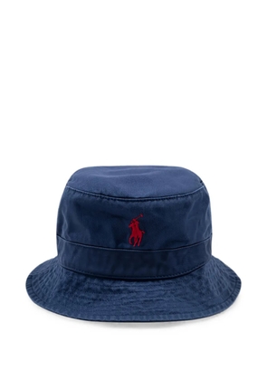 Polo Ralph Lauren logo-embroidered cotton-twill bucket hat - Blue