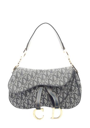 Christian Dior Pre-Owned 2010-2026 Diorissimo Canvas Double Saddle Bag shoulder bag - Blue