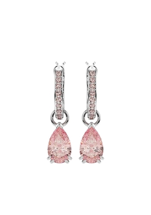 Swarovski Attract pear-shaped crystal hoop earrings - Silver