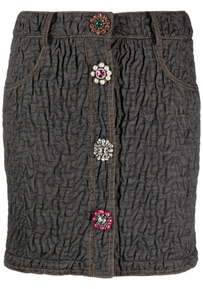 Moschino textured fitted skirt - Black