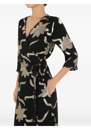 Charlotta Gandolfo Long Faye Wrap maxi dress - Black