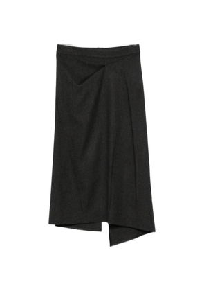 Victoria Beckham pressed midi skirt - Grey