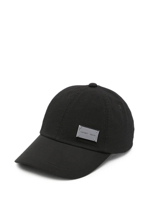 Emporio Armani logo-plaque baseball cap - Black