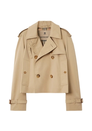 Burberry cropped Mayfair heritage trench jacket - Neutrals