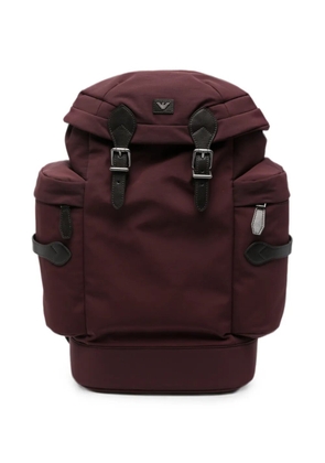 Emporio Armani buckle-fastening backpack - Red