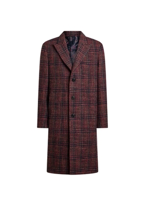 ETRO wool and cashmere coat with check motif - Red