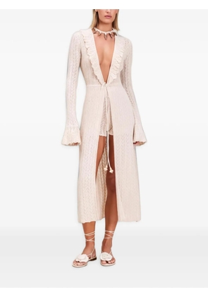 Devon Windsor Sienna crochet-knit beach cover-up - Neutrals