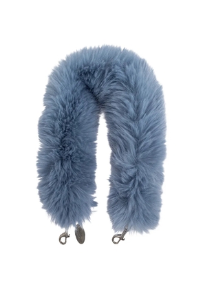 Balenciaga faux-fur bag strap - Blue