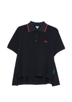 LOEWE Anagram-embroidered polo shirt - Blue
