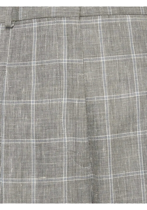 SANDRO checked wide-leg trousers - Neutrals